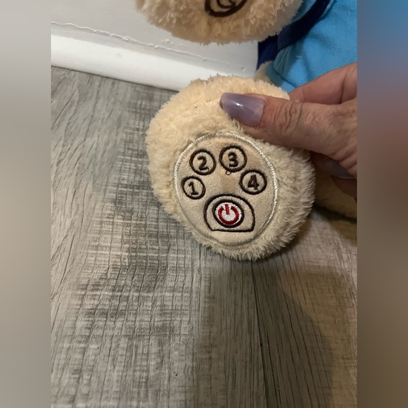 Spark Create Imagine Musical Light Up Tan Bear w/Blue Explore Backpack 14" Plush - Picture 3 of 11